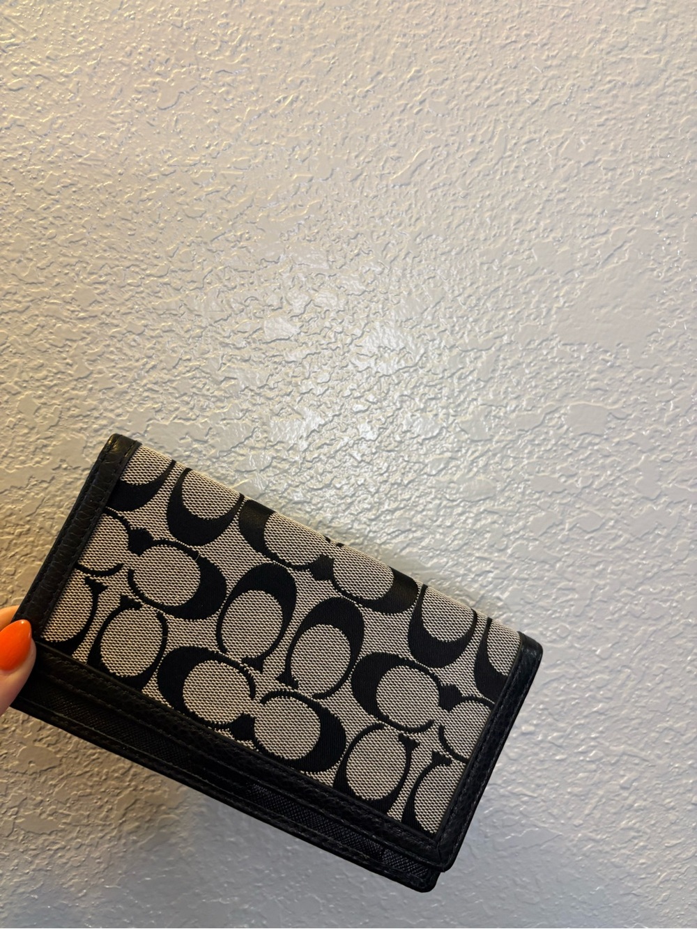 Coach Signature C Monogram Checkbook Cover